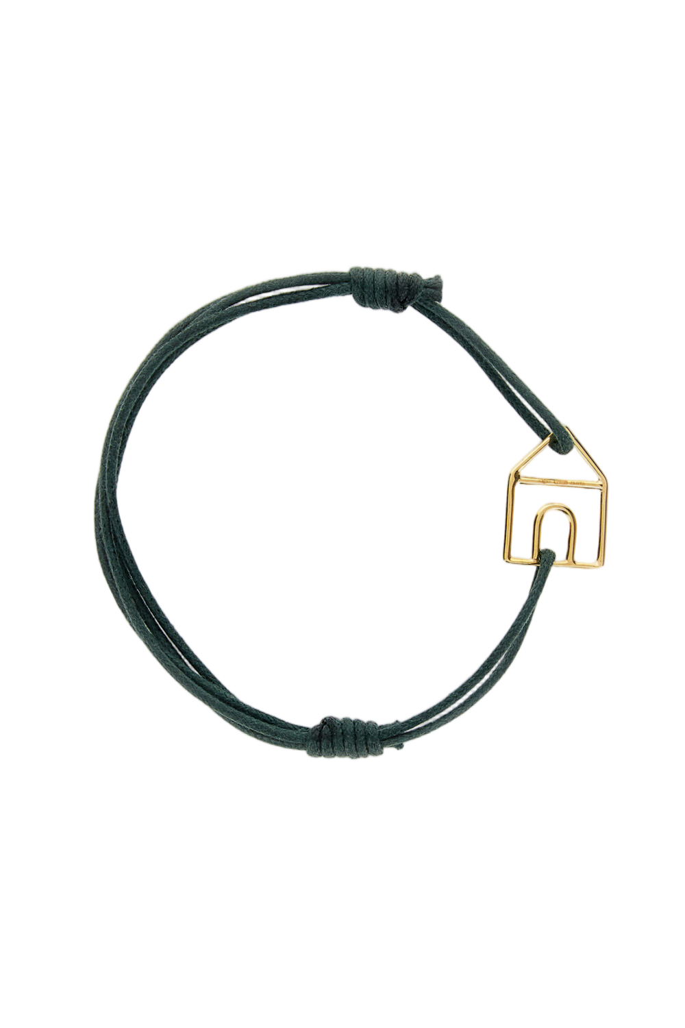Green Casita Pura 9K Gold Drawstring Bracelet