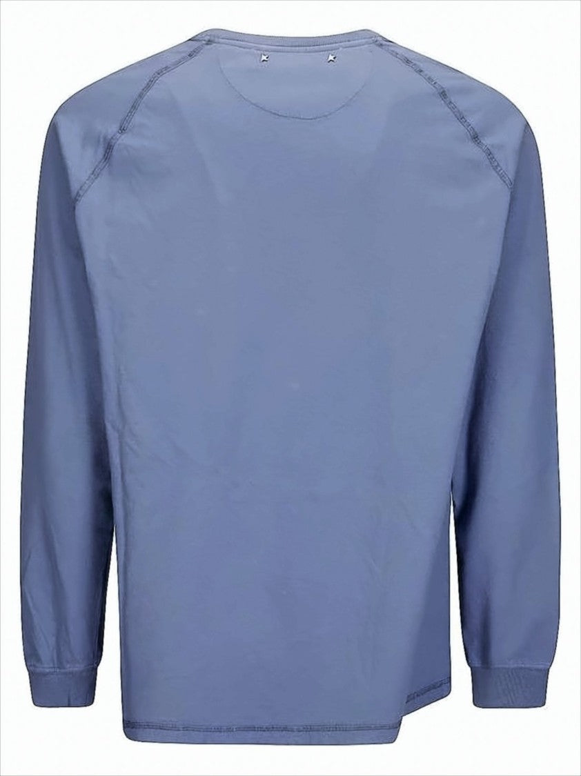 Relaxed Fit Long-Sleeve T-Shirt with Distressed Print