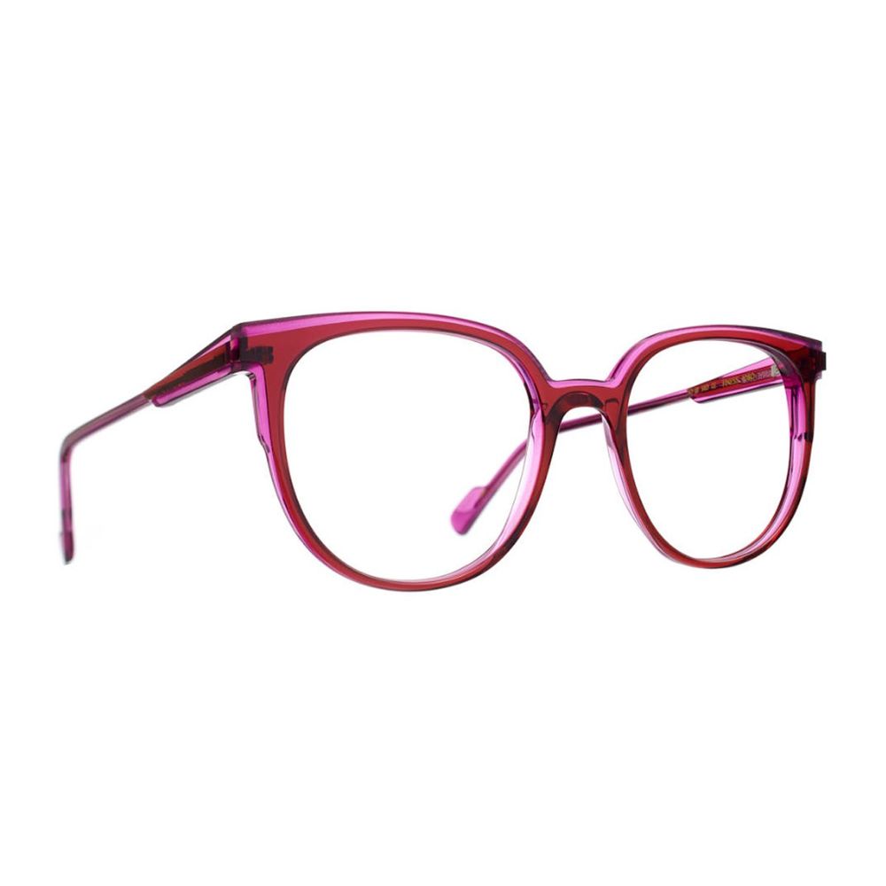 Phantos-Shaped Translucent Acetate Eyeglasses in Rich Bordeaux