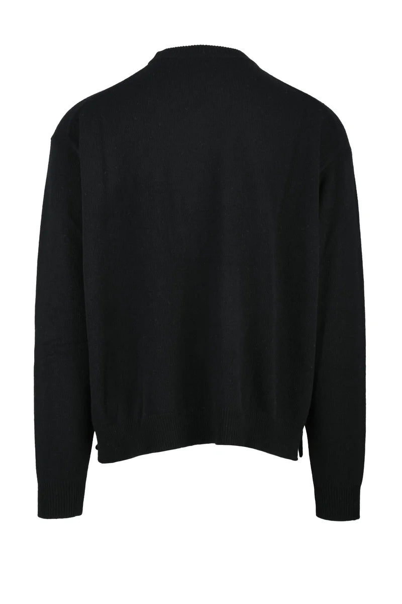 Crewneck Sweater in Wool and Cashmere Blend