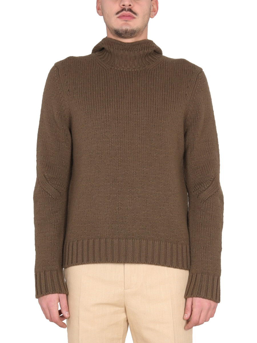 Textured Jersey Sweatshirt with Hood and Ribbed Cuffs