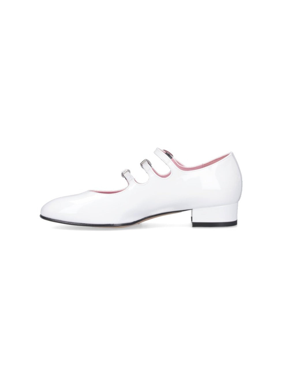 Mary Jane Pumps "Ariana" In White Patent Leather