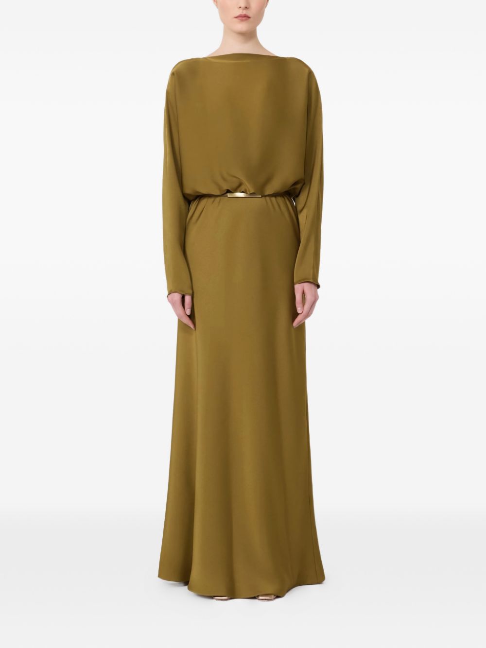 Maxi Dress with Draped Cowl Neckline