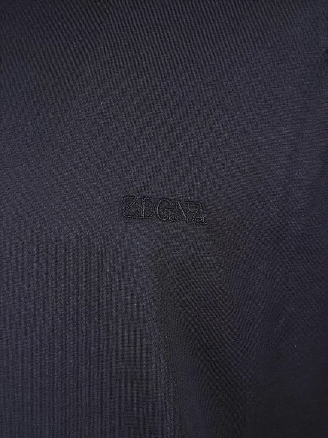 Black Short-Sleeve T-Shirt with Embroidered Logo