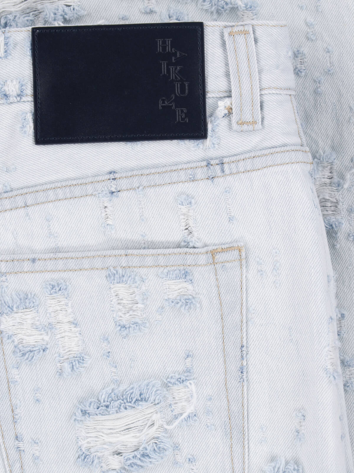 Light Blue Winny Wide-Leg Destroyed Jeans