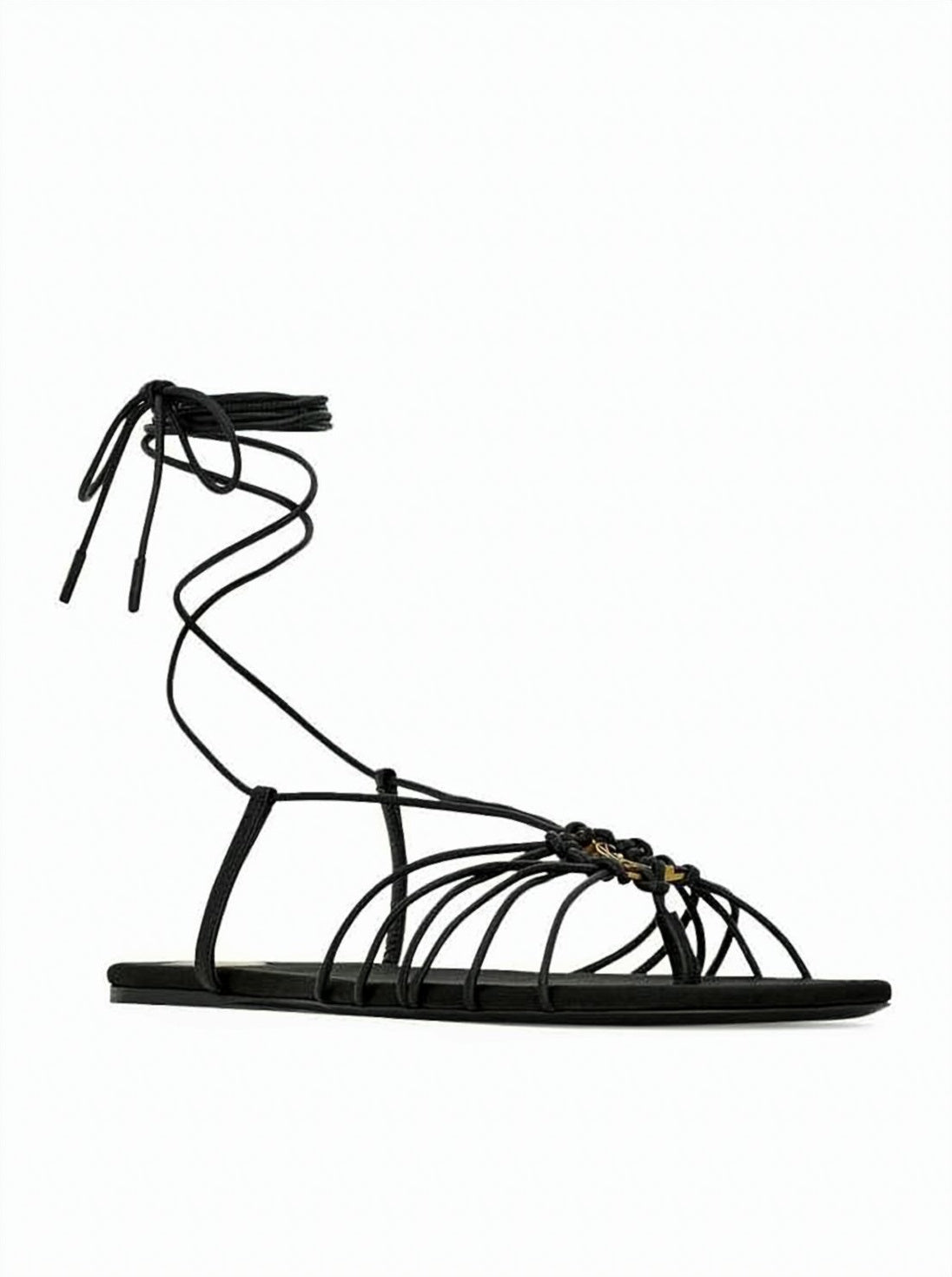 Minimalist Lambskin Sandals with Knotted Design