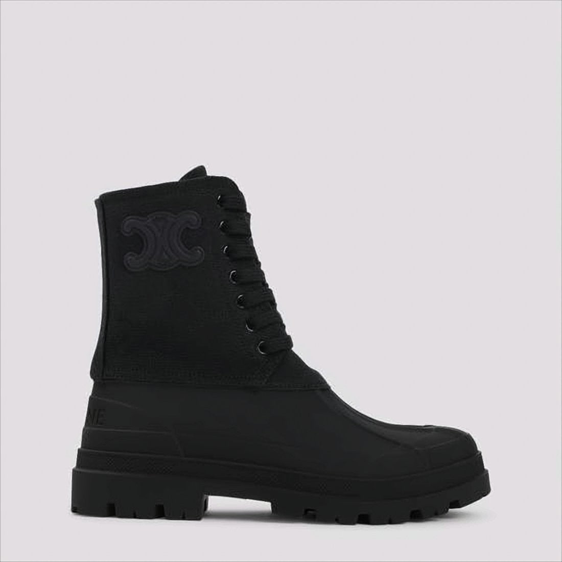 High-Top Celine Boots With Sturdy Rubber Sole