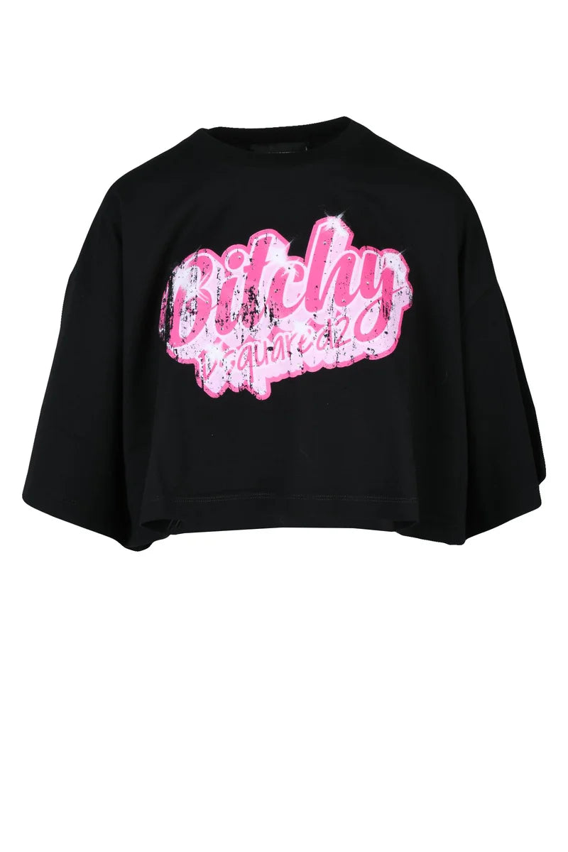 Cropped Black T-Shirt
