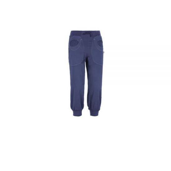 Relaxed Fit Blue Track Pants with Ribbed Cuffs