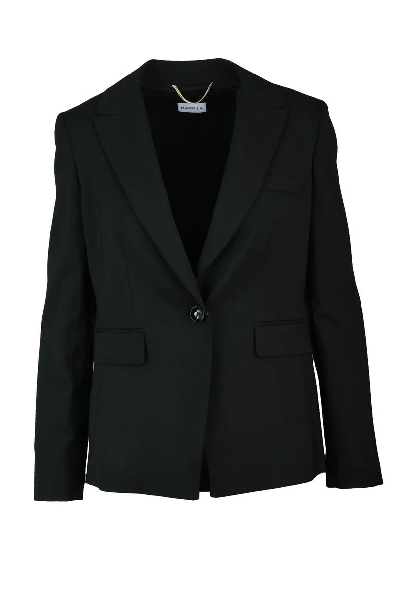 Wool Elastane Jacket - Black