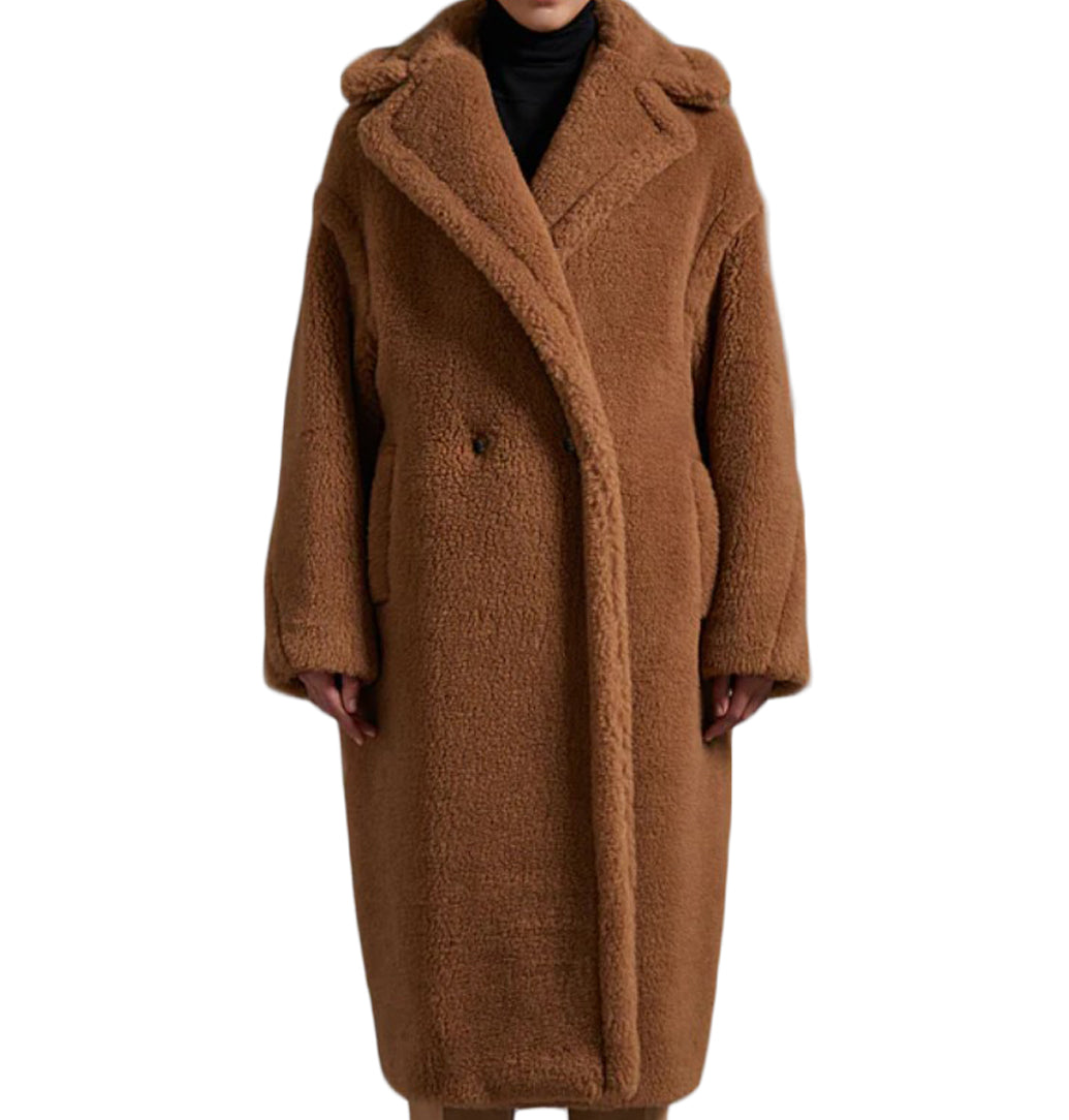 Mid-Calf Length Double-Breasted Coat