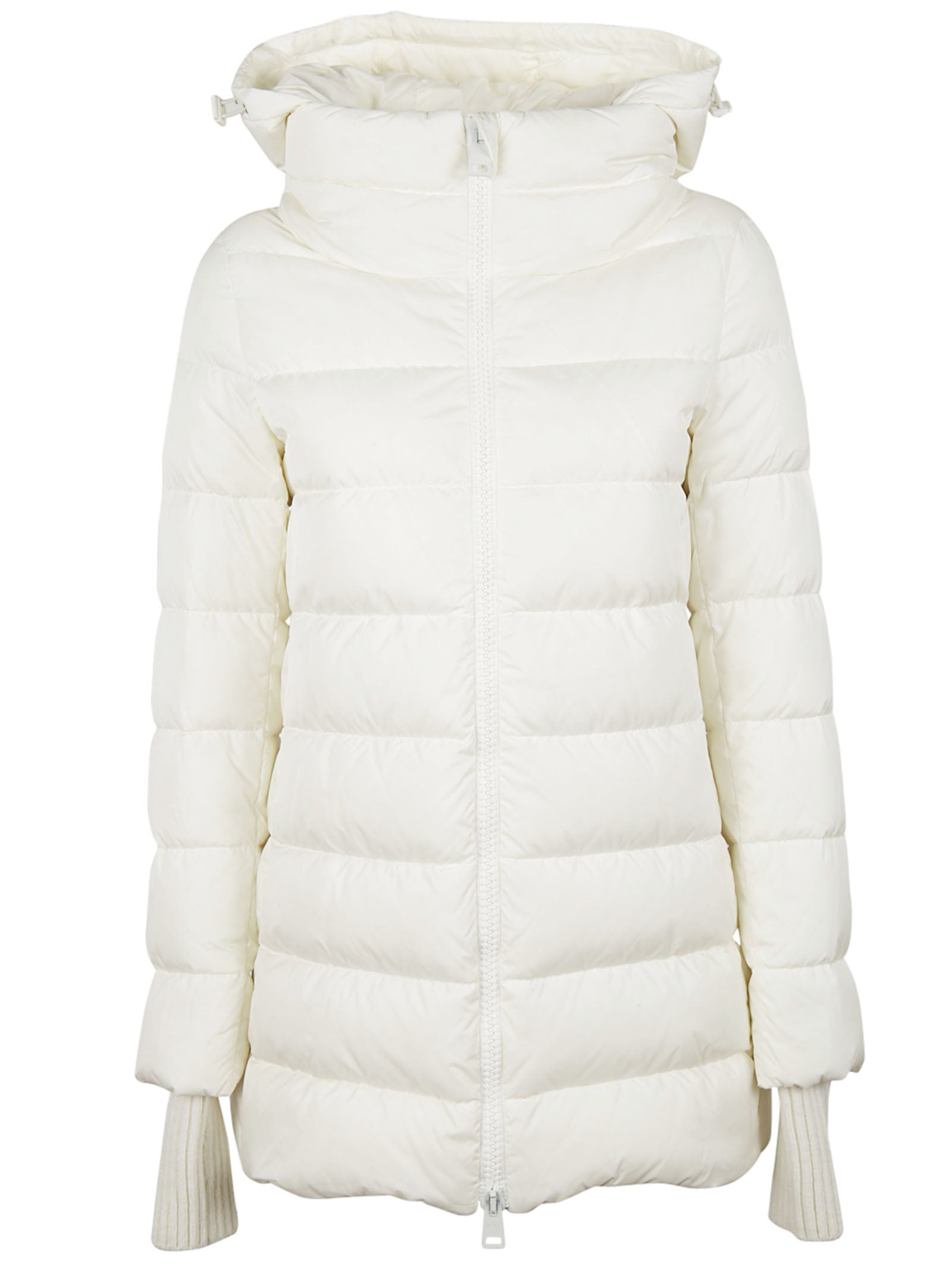 Medium-Length Padded Down Jacket With Removable Hood