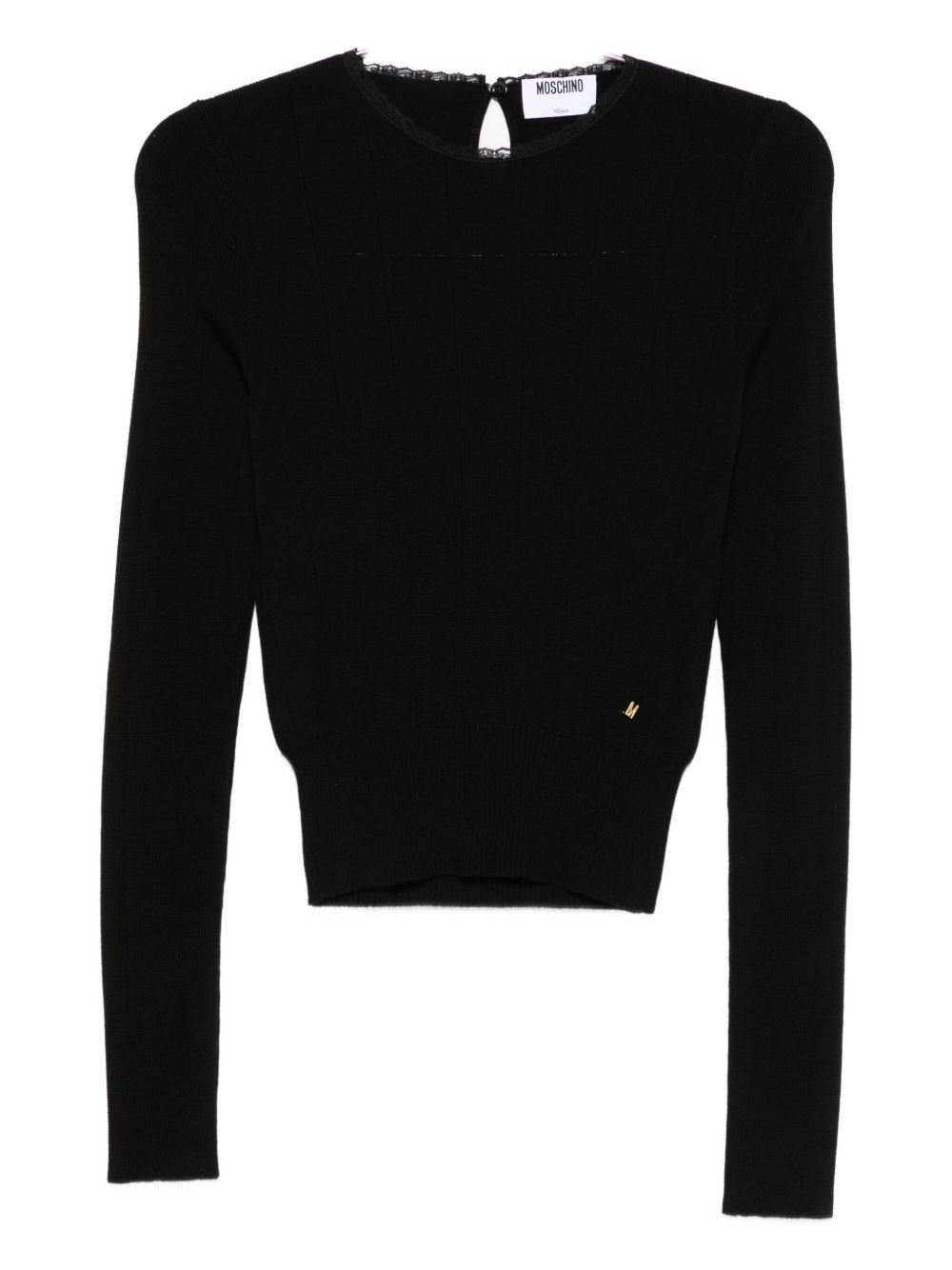 Czarny sweter w prążki