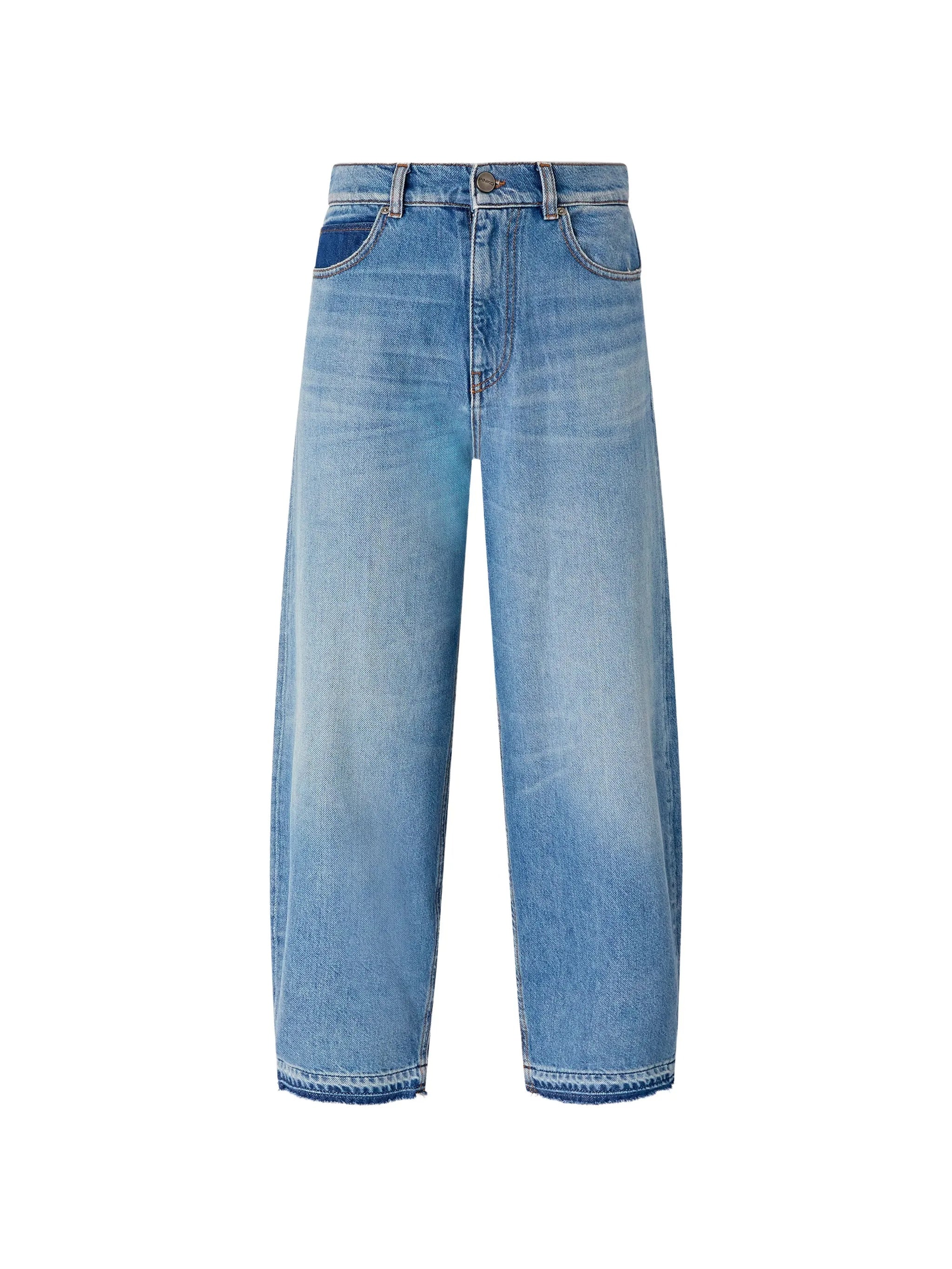 Light Blue Estelle Egg Wide-Leg Jeans