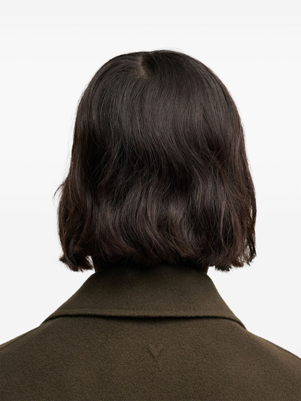 Coffee Brown Wool-Cashmere Blend Coat
