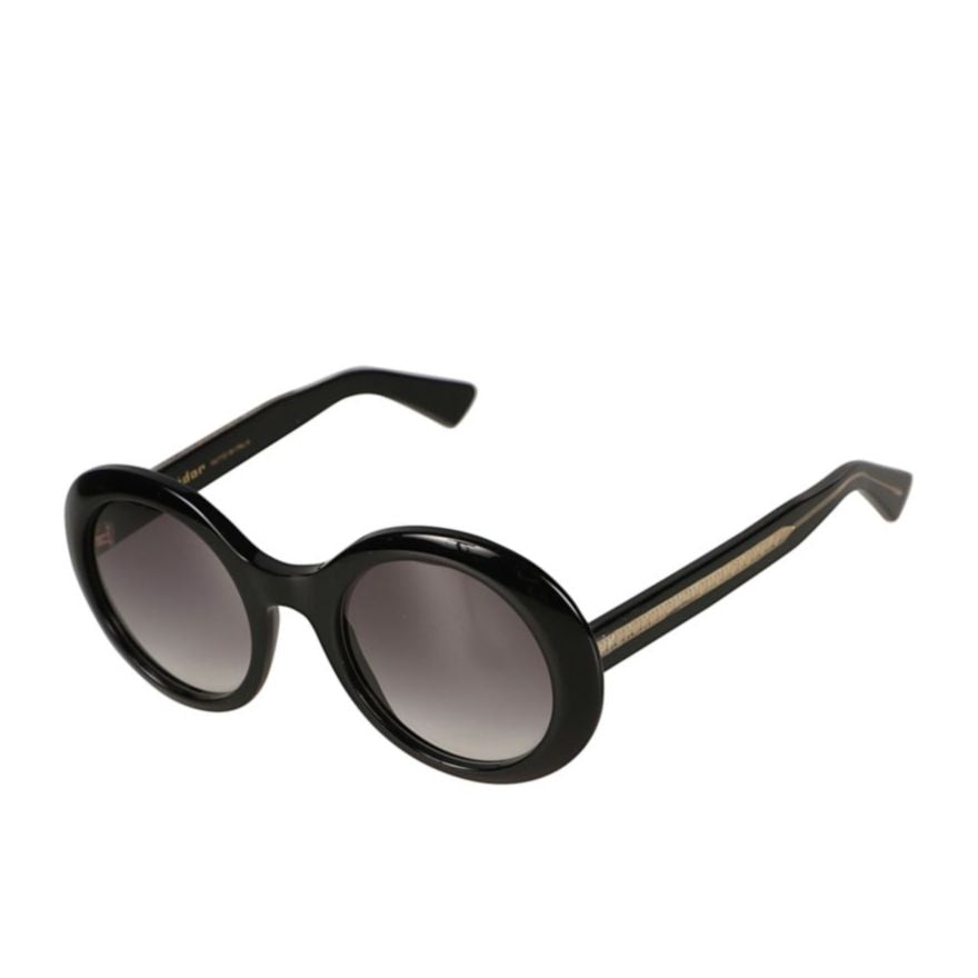 Audrey Bold Rounded Frame Sunglasses with Gradient Dark Lenses
