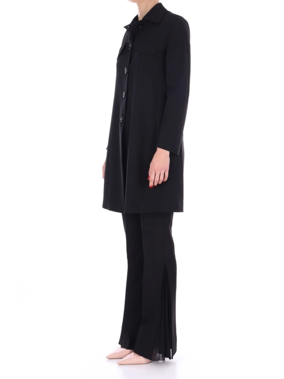 Black Viscose Coat