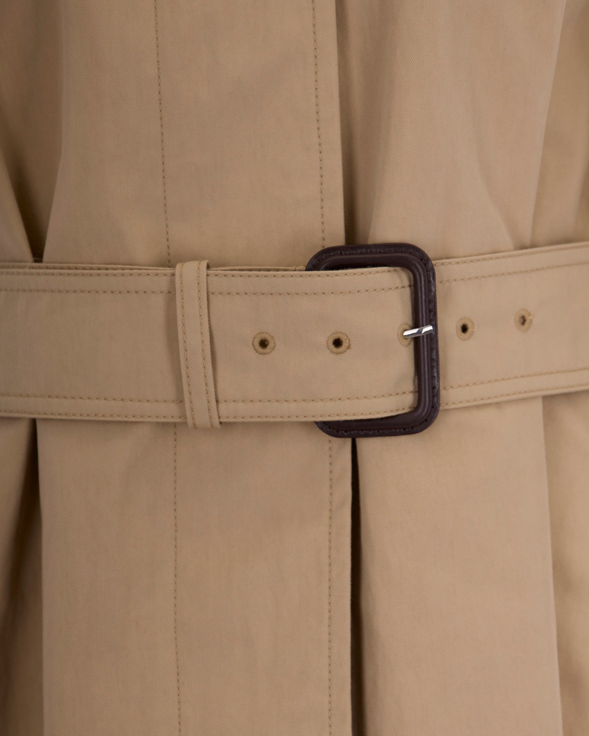 Beige Gabardine Trench Coat