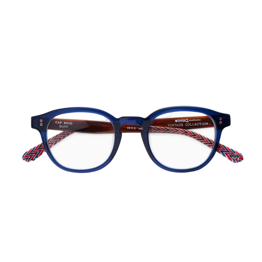 Cap Roig Rounded Frame Eyeglasses with Tortoiseshell Arms