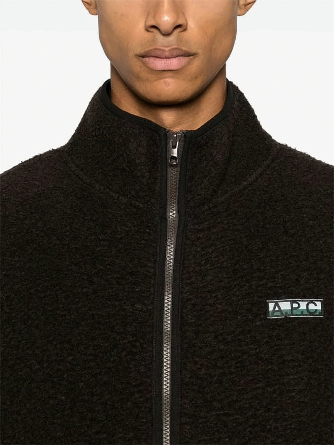 Textured Plush Black Vest