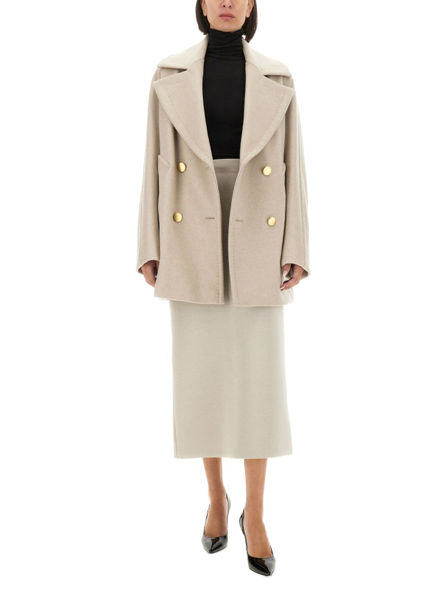 Regular Fit Cashmere Long Coat with Timeless Design