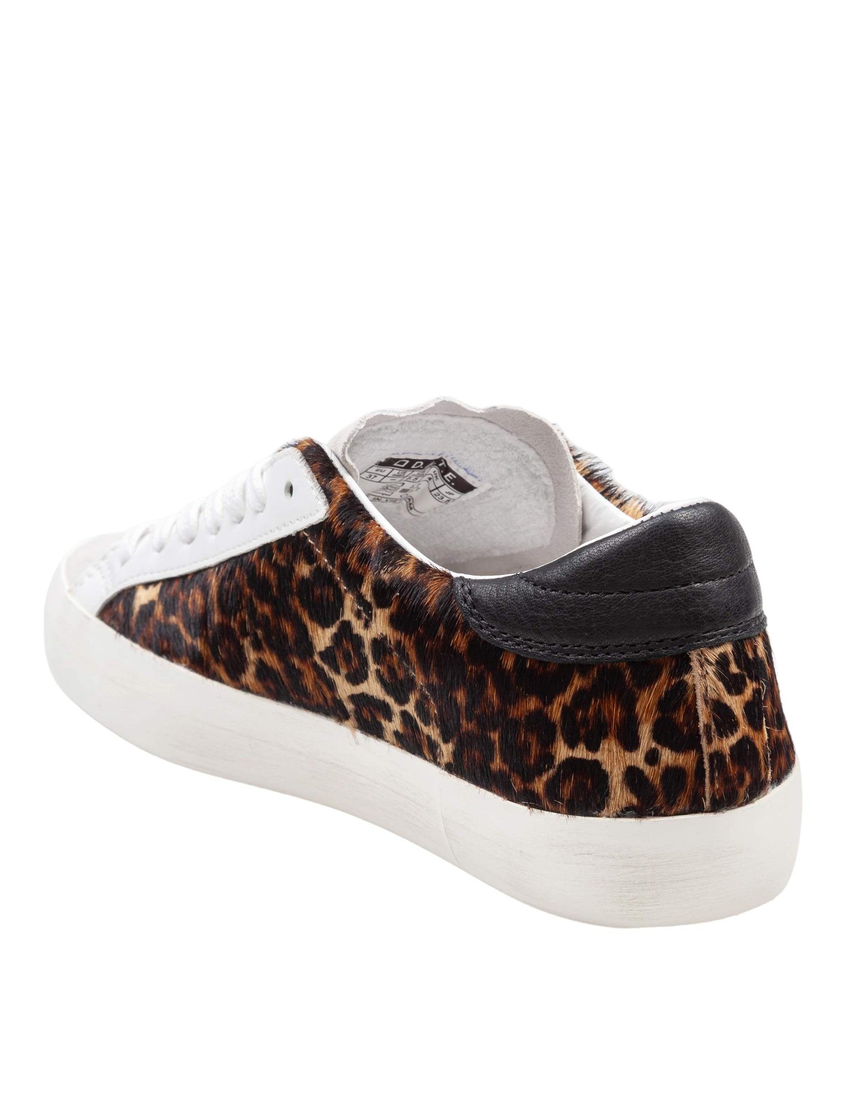 D.A.T.E. Animal-Print Pony Skin Hill Low Sneakers