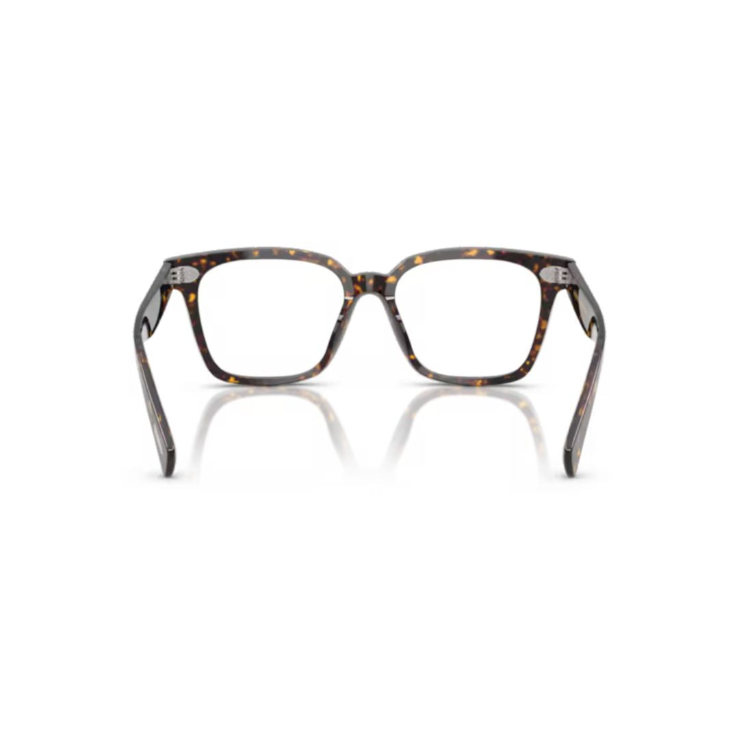 0ov5568u Square Tortoiseshell Frame Eyeglasses with Glossy Finish