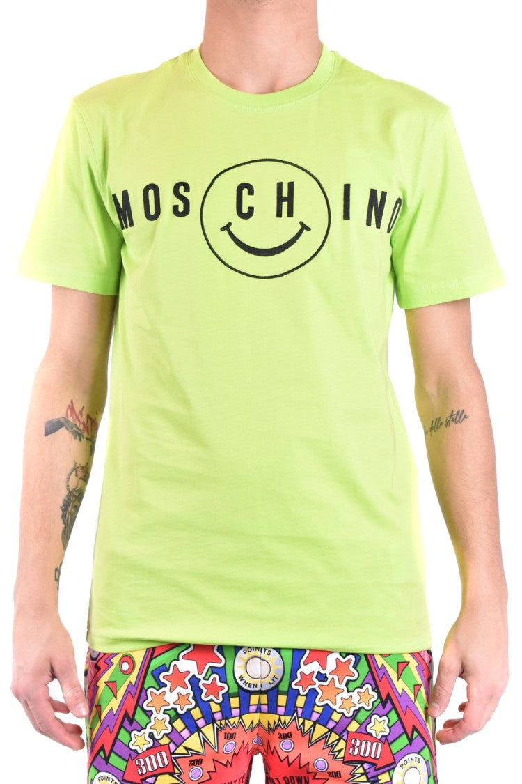 Multicolor Graphic T-Shirt With Smiley Detail