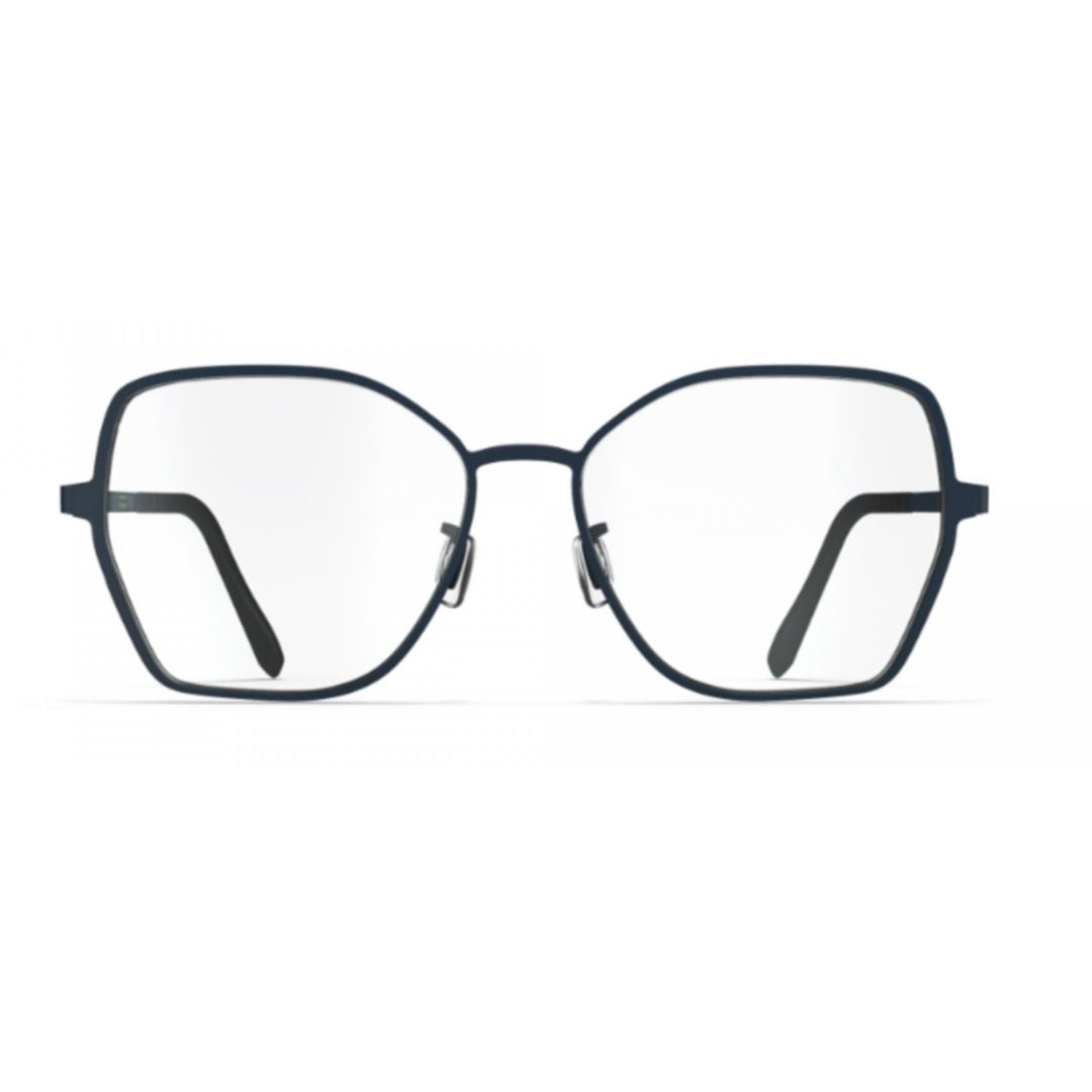Bf1082 Antigua Sleek Geometric Blue Frame Eyeglasses with Adjustable Nose Pads