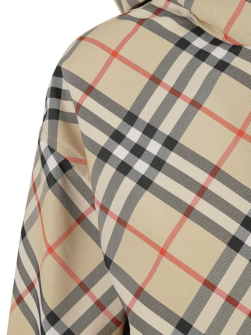 Classic Check Pattern Hooded Coat