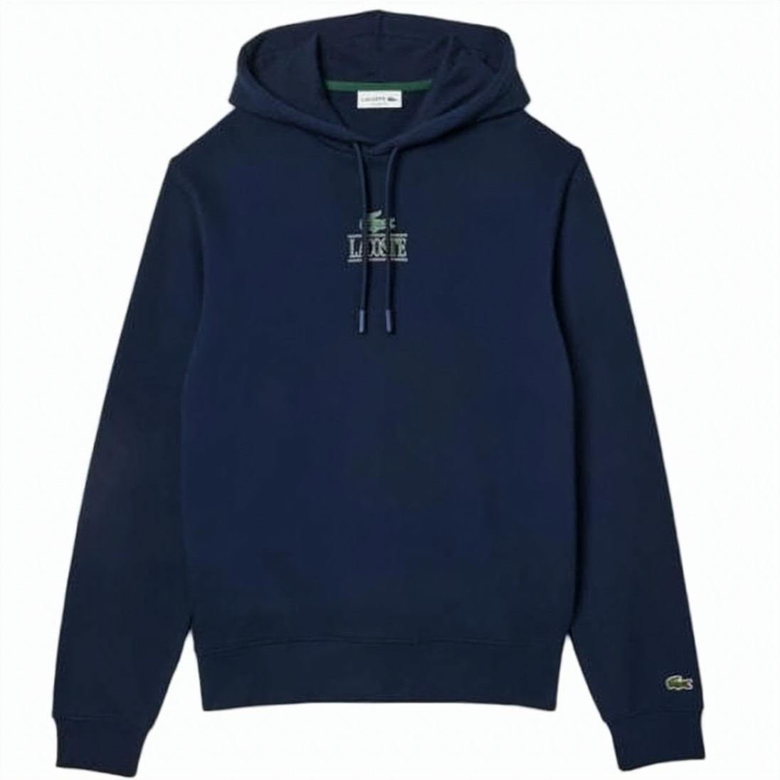 Minimalist Blue Pullover Hoodie with Iconic Embroidery