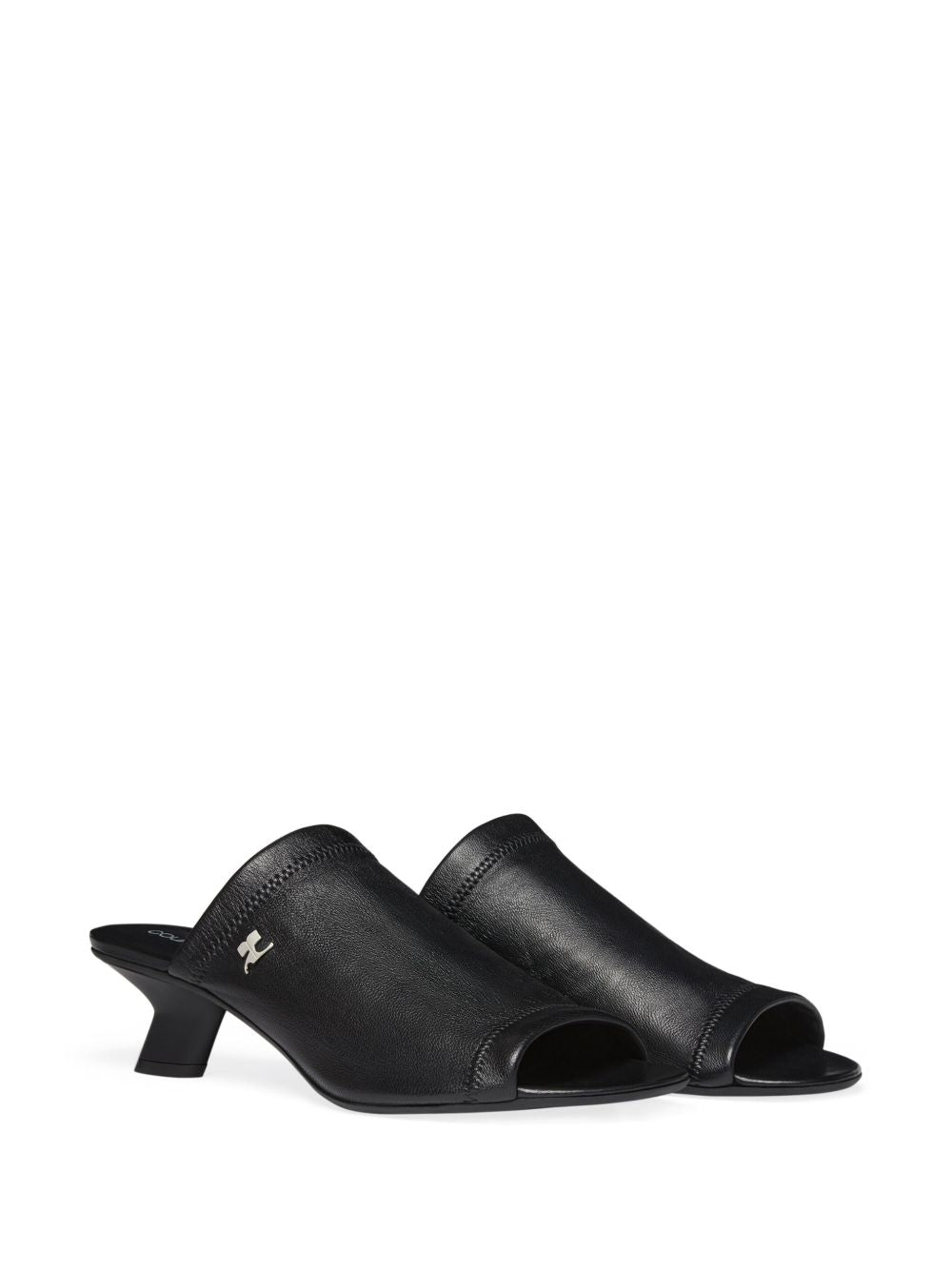 Sculpted Heel Peep Toe Sandals
