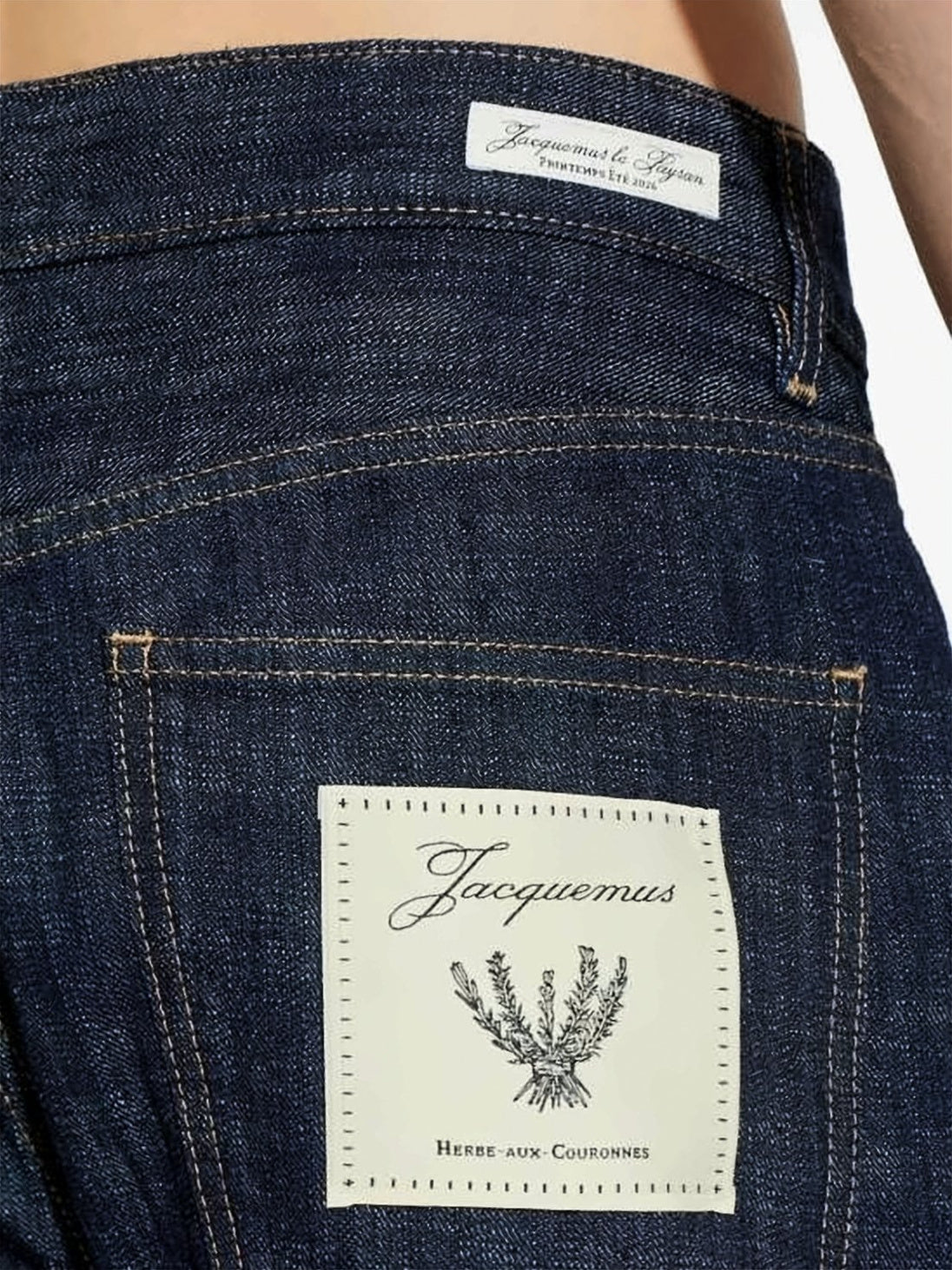 Straight-Leg Denim Jeans with Textured Cotton