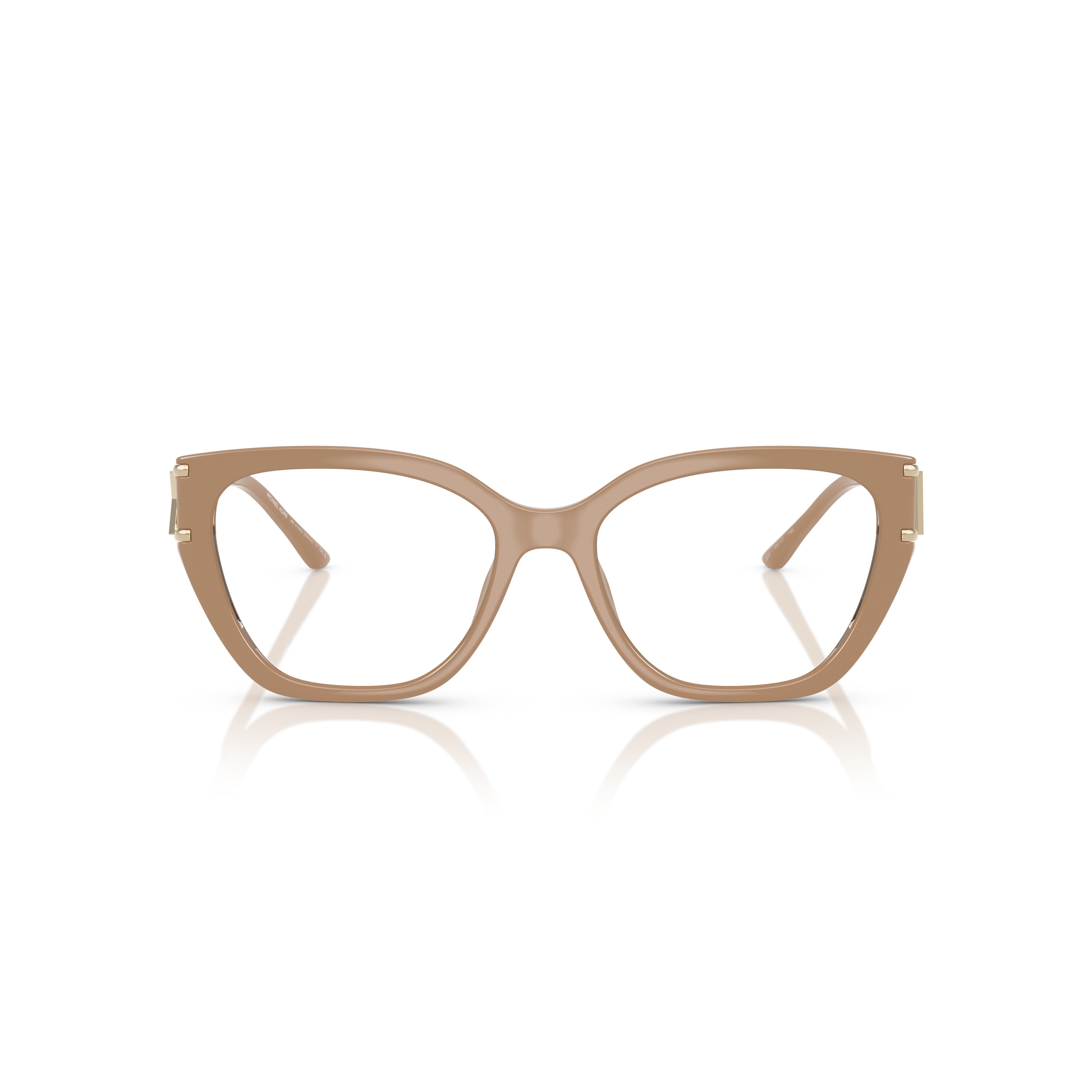 0mk4140u Bold Cat-Eye Eyeglasses with Gold-tone Metal Arms