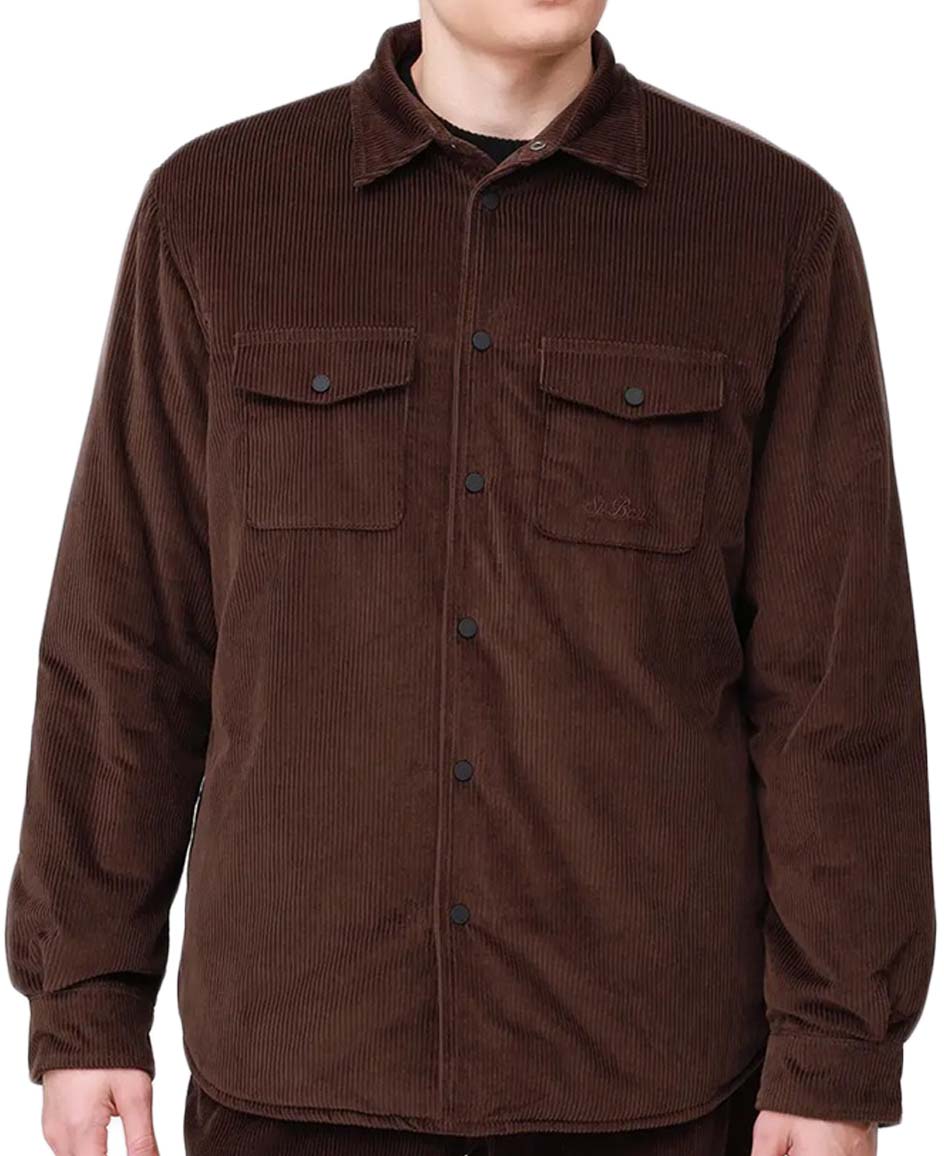 Tailored Long-Sleeve Button-Up Shirt with Flap Pockets