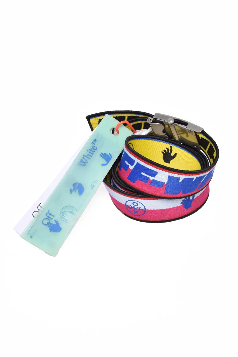 Polyethylene Belt - Fuchsia/Yellow
