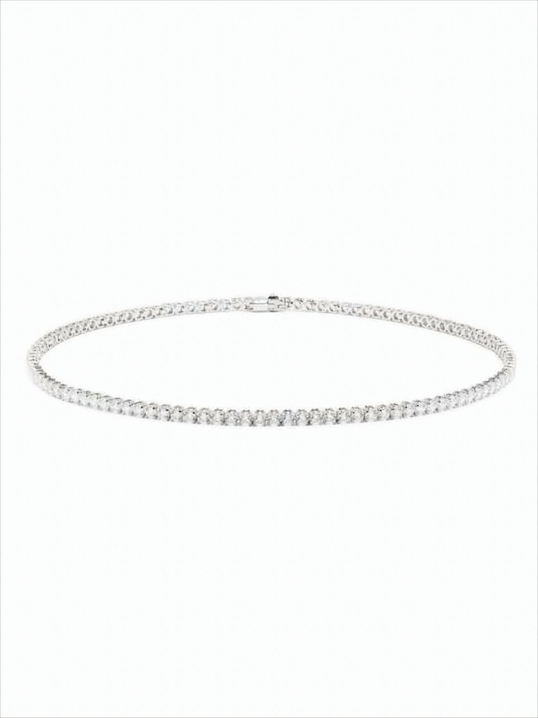 Sparkling Silver Necklace with Refined Crystal Design
