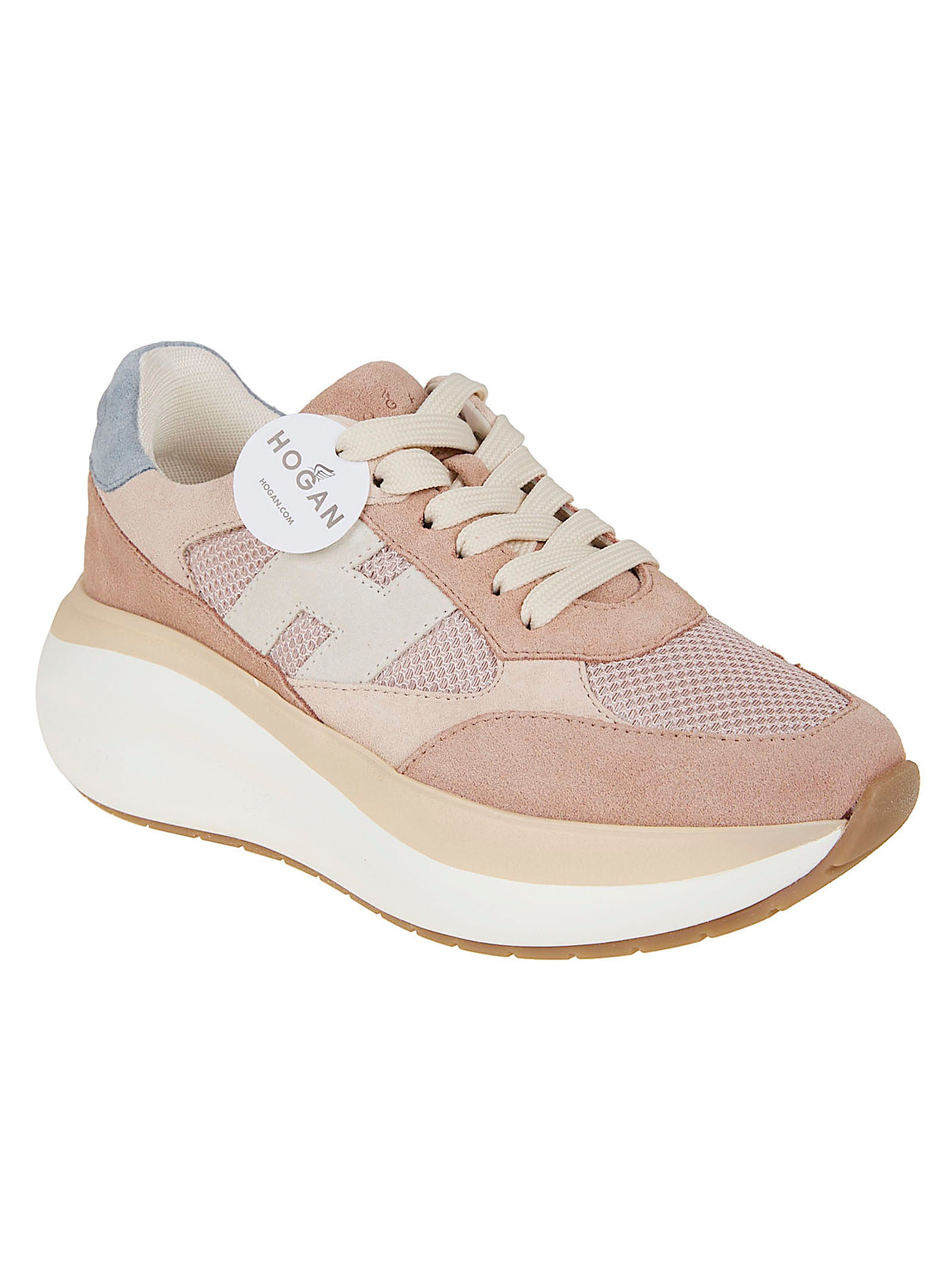 Calfskin Sneakers with Suede and Mesh Elements