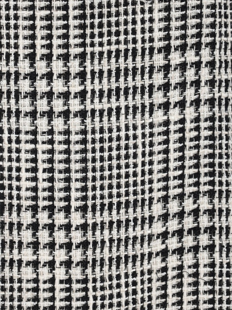 Houndstooth Midi Dress – White