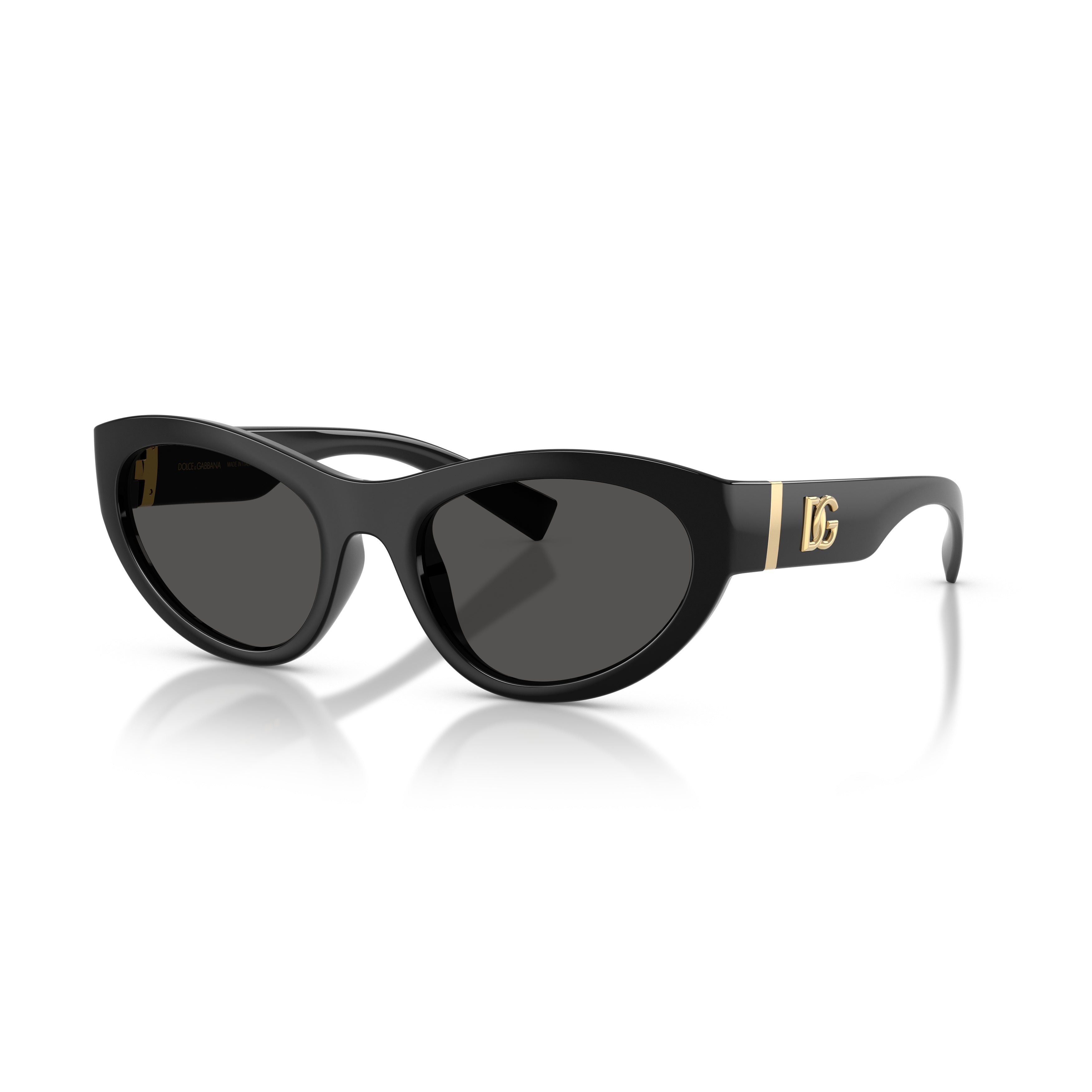 0dg6207 Cat-Eye Sunglasses with Glossy Black Frames