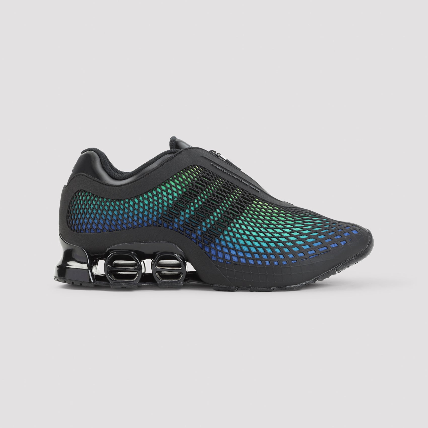 Gradient Mesh Sneakers with Streamlined Zip Closure