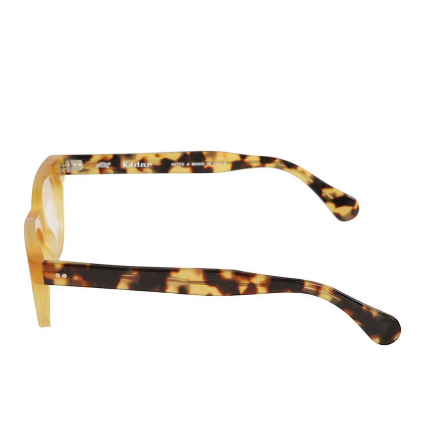 Kayo Rectangular Sunglasses with Translucent Amber Front