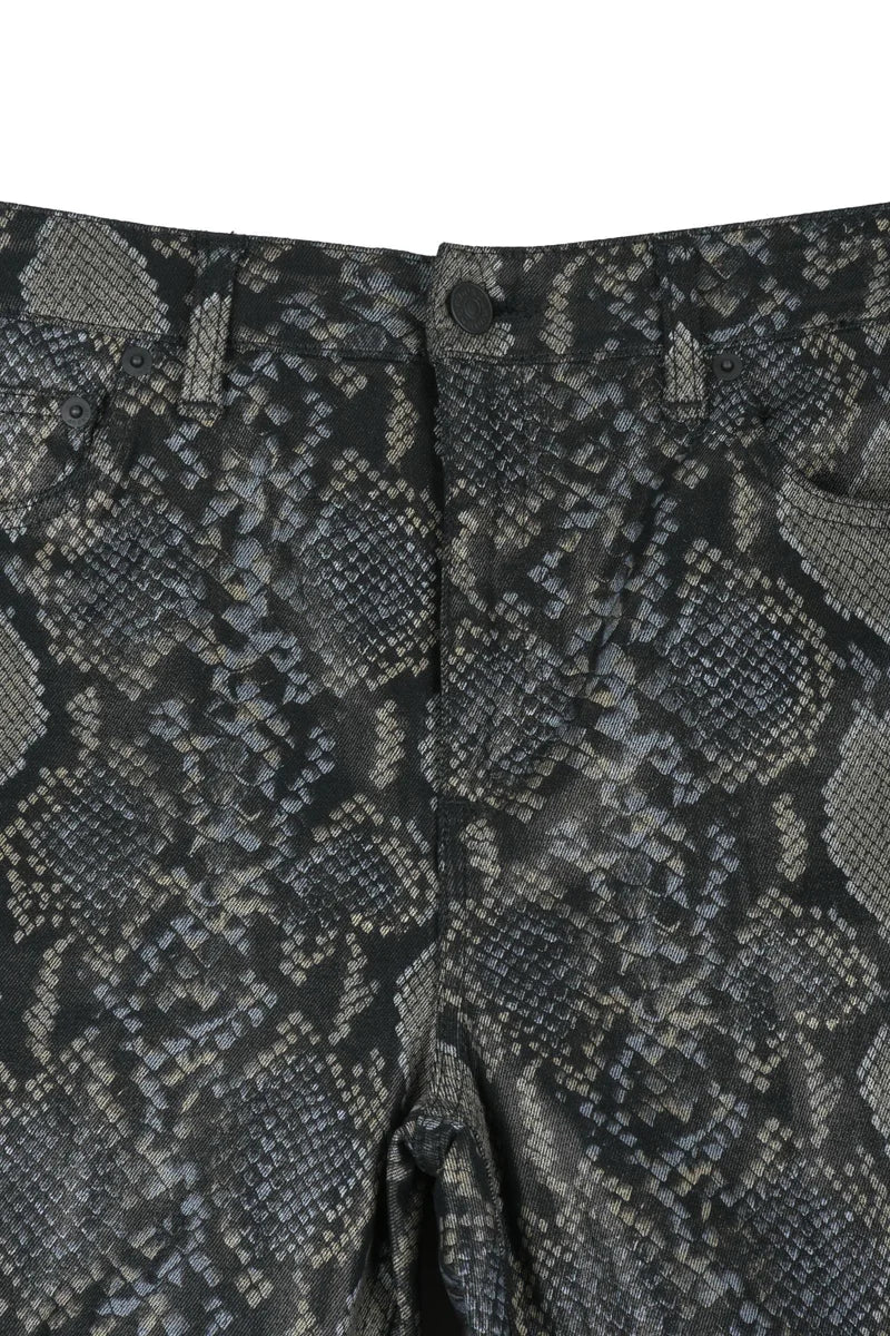 Five Pocket Stretch Trousers - Black/Grey