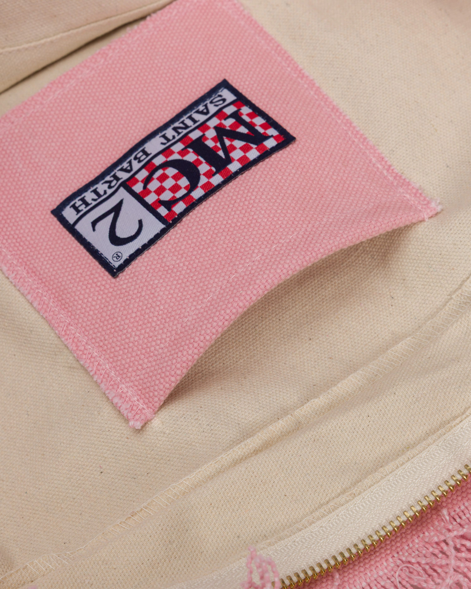Spacious Rectangular Tote Bag with Frayed Edges