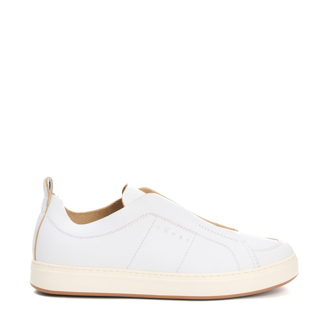 Slip-On Leather White Sneakers
