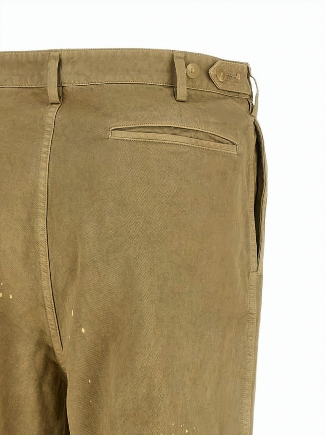 Relaxed-Fit Straight Pants With Paint Splatter Details
