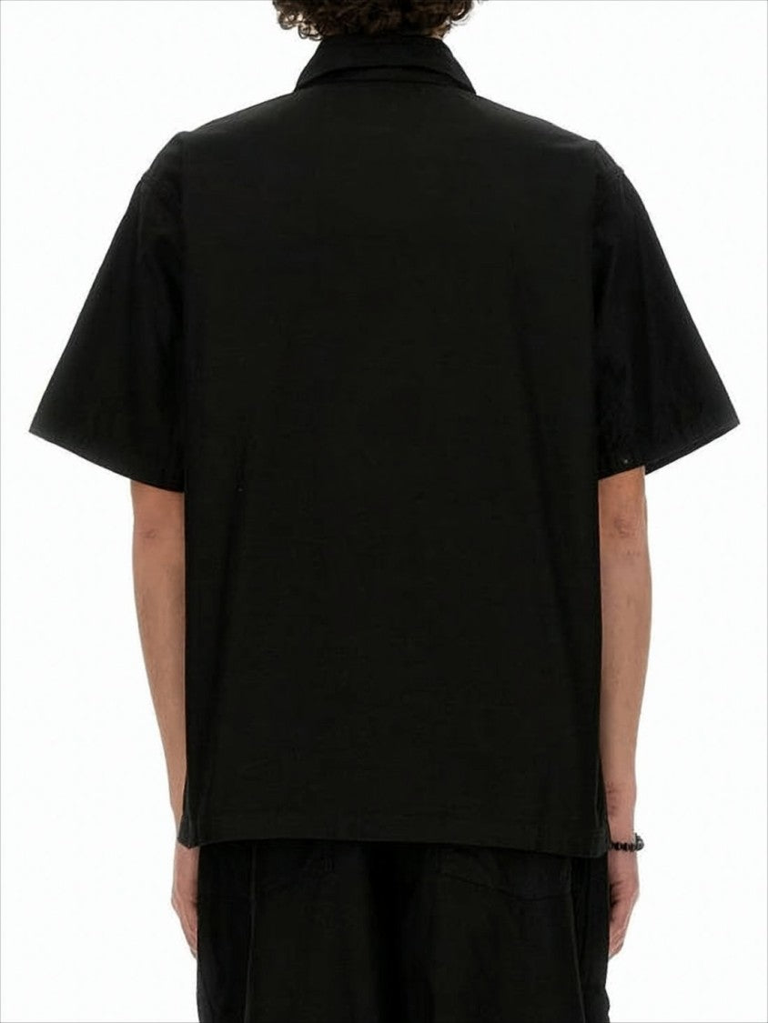 Relaxed Fit Short-Sleeved Shirt With Classic Collar And Chest Pockets