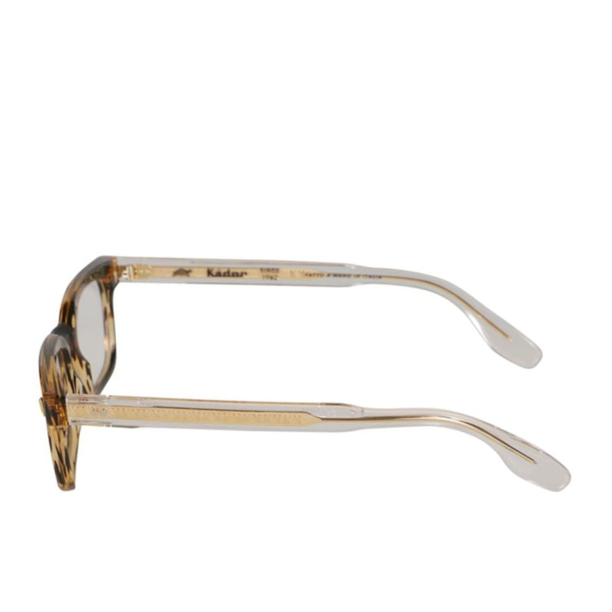 Pekigno-53 Rectangular Tortoiseshell Sunglasses with Translucent Temples
