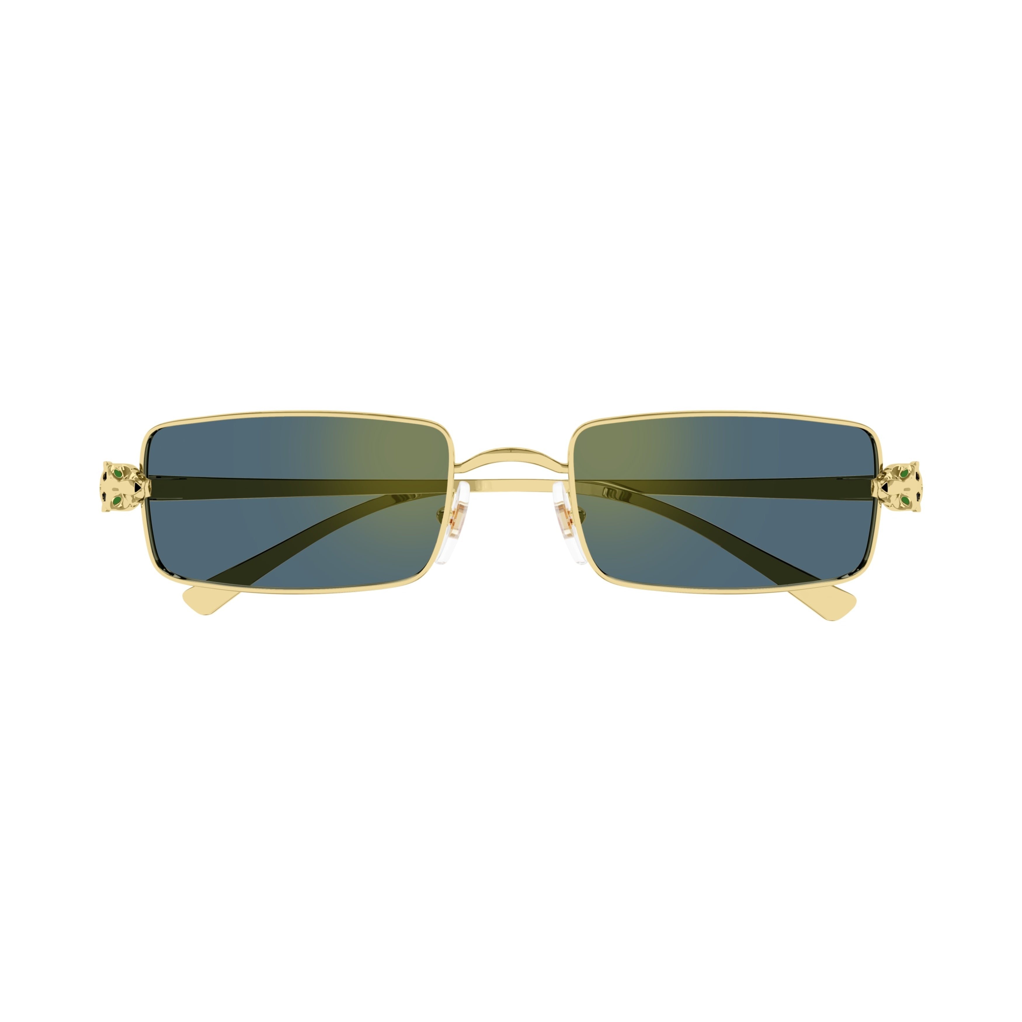 Ct0473s Rectangular Frame Sunglasses in Gold-tone Metal