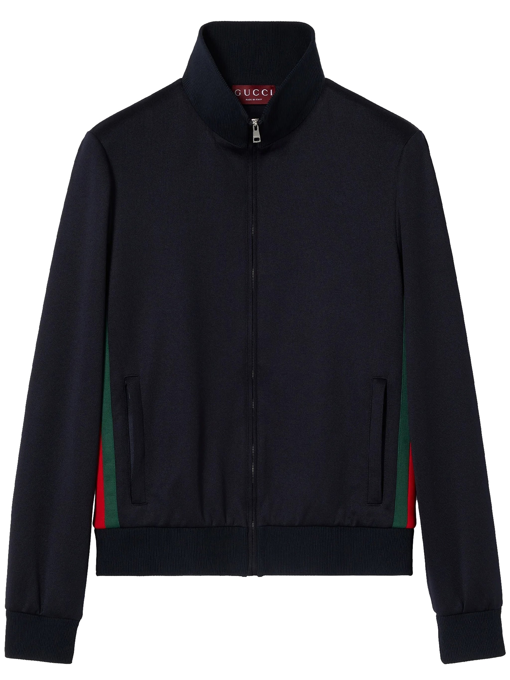 Black Fitted Full Zip High Jacket
